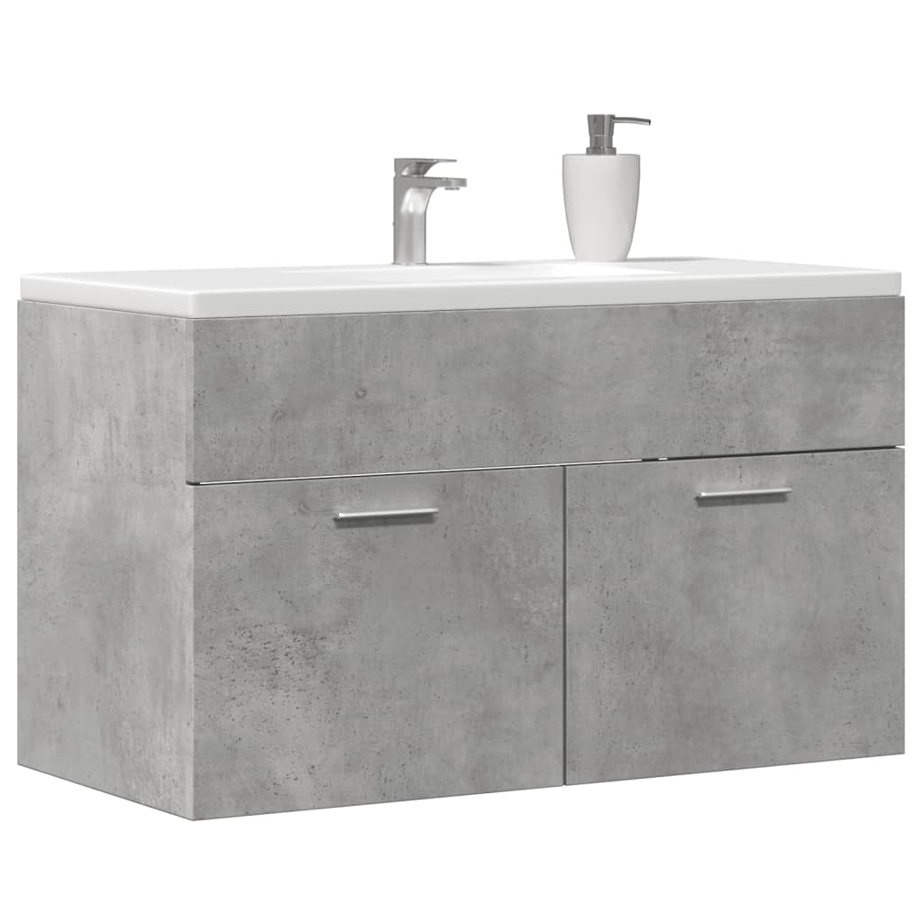 Mueble de lavabo madera ingeniería envejecida 90x38,5x46 cm