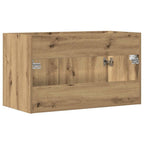 Mueble de lavabo de baño madera roble artisan 90x38,5x46 cm