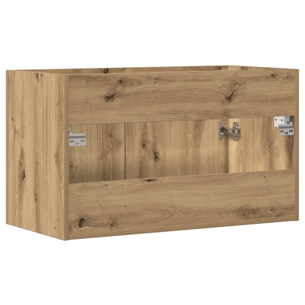 Mueble de lavabo de baño madera roble artisan 90x38,5x46 cm