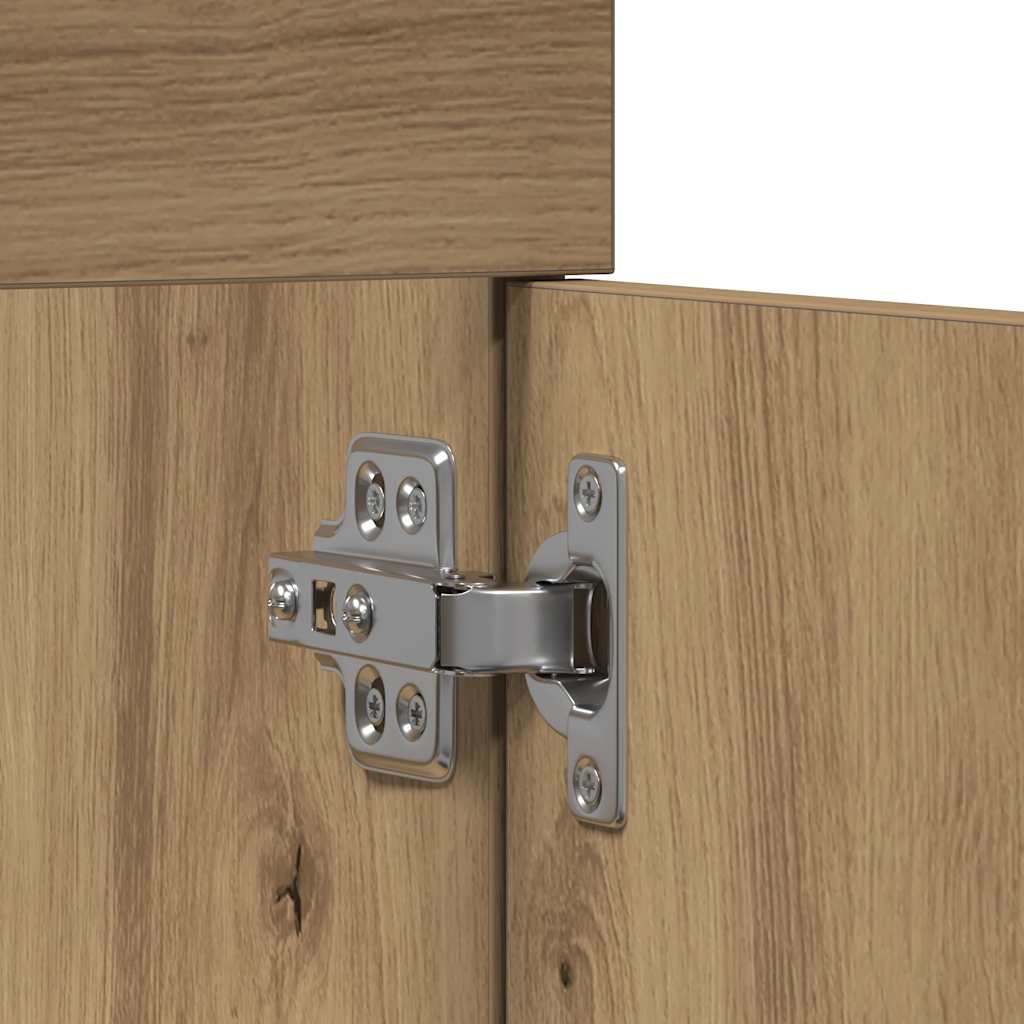 Mueble de lavabo de baño madera roble artisan 90x38,5x46 cm