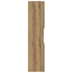 Armario pared baño madera ingeniería roble artisian 30x30x130cm