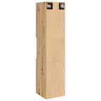 Armario pared baño madera ingeniería roble artisian 30x30x130cm