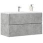 Engineered wood concrete grey bathroom wall cabinet 80x38.5x45cm