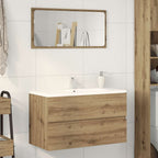 Armario de baño madera ingeniería roble Sonoma 60x32x53,5 cm