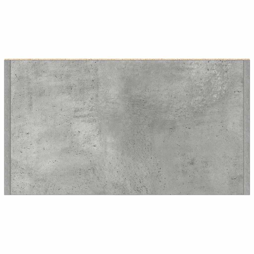 Armario de baño madera contrachapada gris hormigón 60x33x80 cm