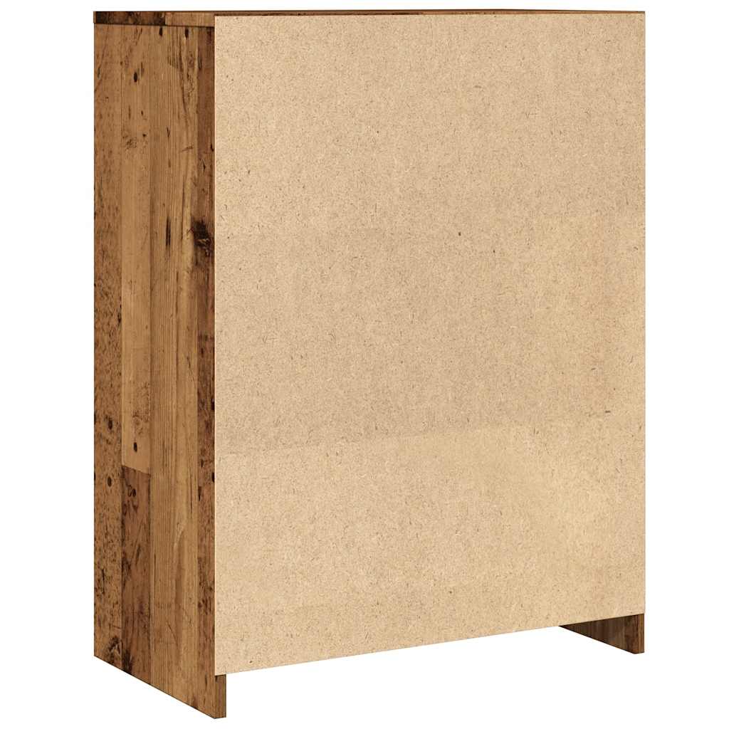 Armario de baño madera de ingeniería envejecida 60x33x80 cm
