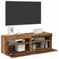 Muebles de TV con luces LED 2 uds madera ingeniería envejecida