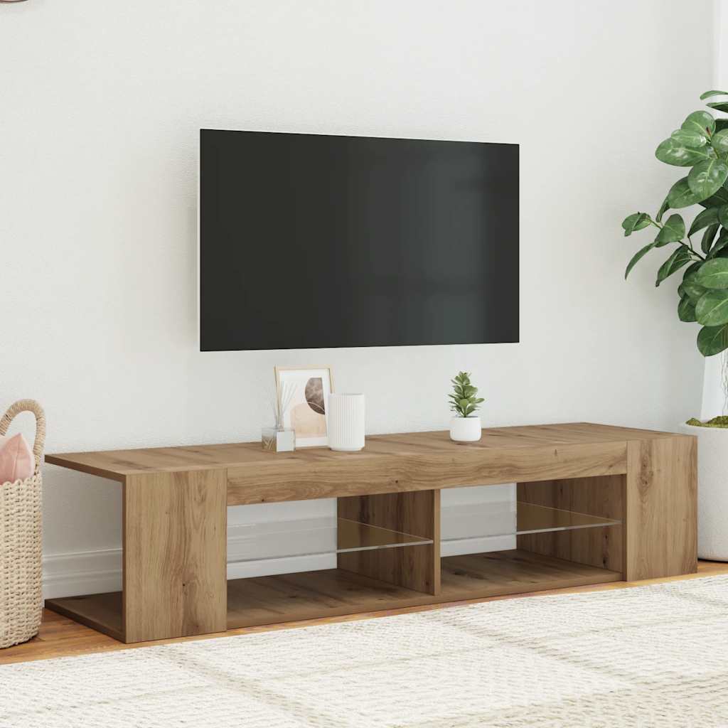 Mueble de pared de TV madera ingeniería envejecida 80x30x30 cm