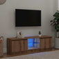 Móvel de parede para TV madeira de engenharia envelhecida 80x30x30 cm