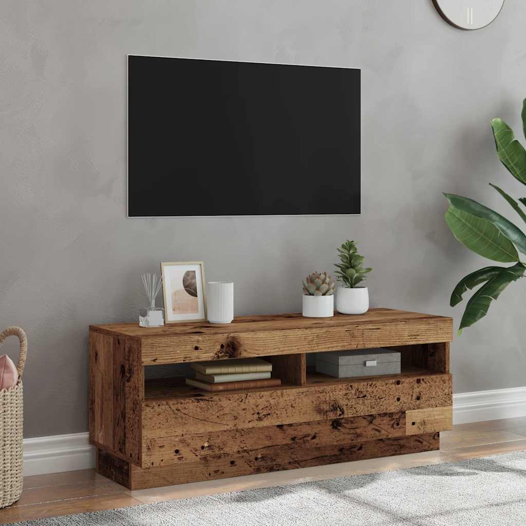 Mueble de pared de TV madera ingeniería envejecida 80x30x30 cm