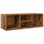 Zapatero de madera de ingeniería envejecida 105x35x35 cm