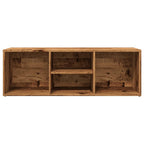 Zapatero de madera de ingeniería envejecida 105x35x35 cm