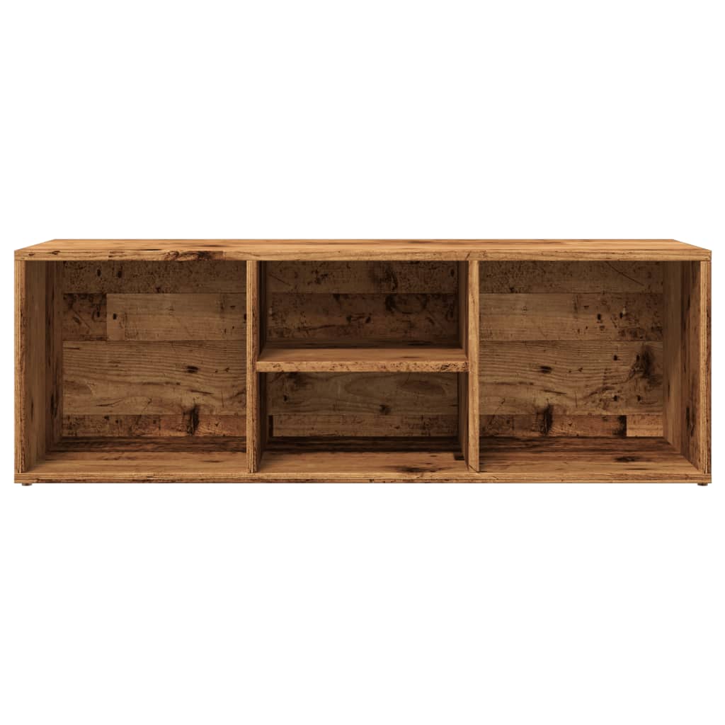 Zapatero de madera de ingeniería envejecida 105x35x35 cm