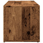 Zapatero de madera de ingeniería envejecida 105x35x35 cm