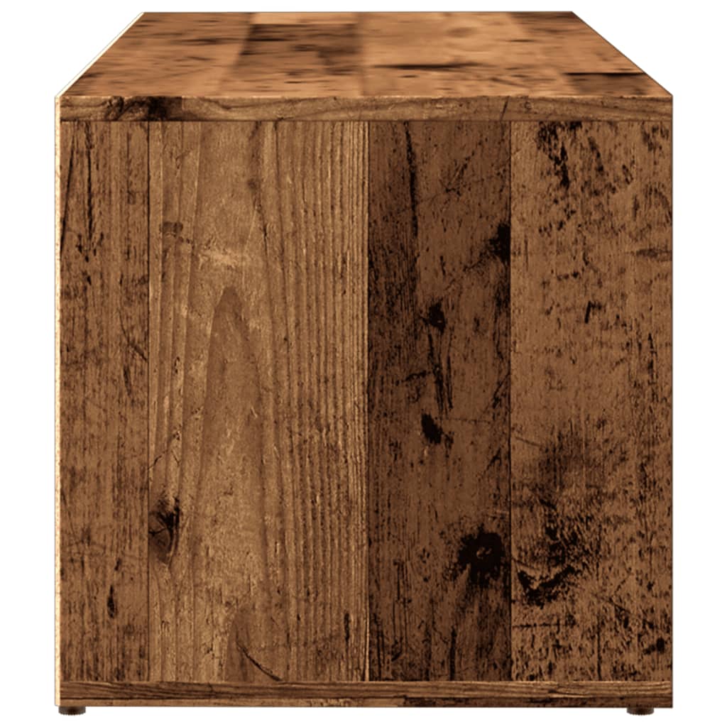 Zapatero de madera de ingeniería envejecida 105x35x35 cm