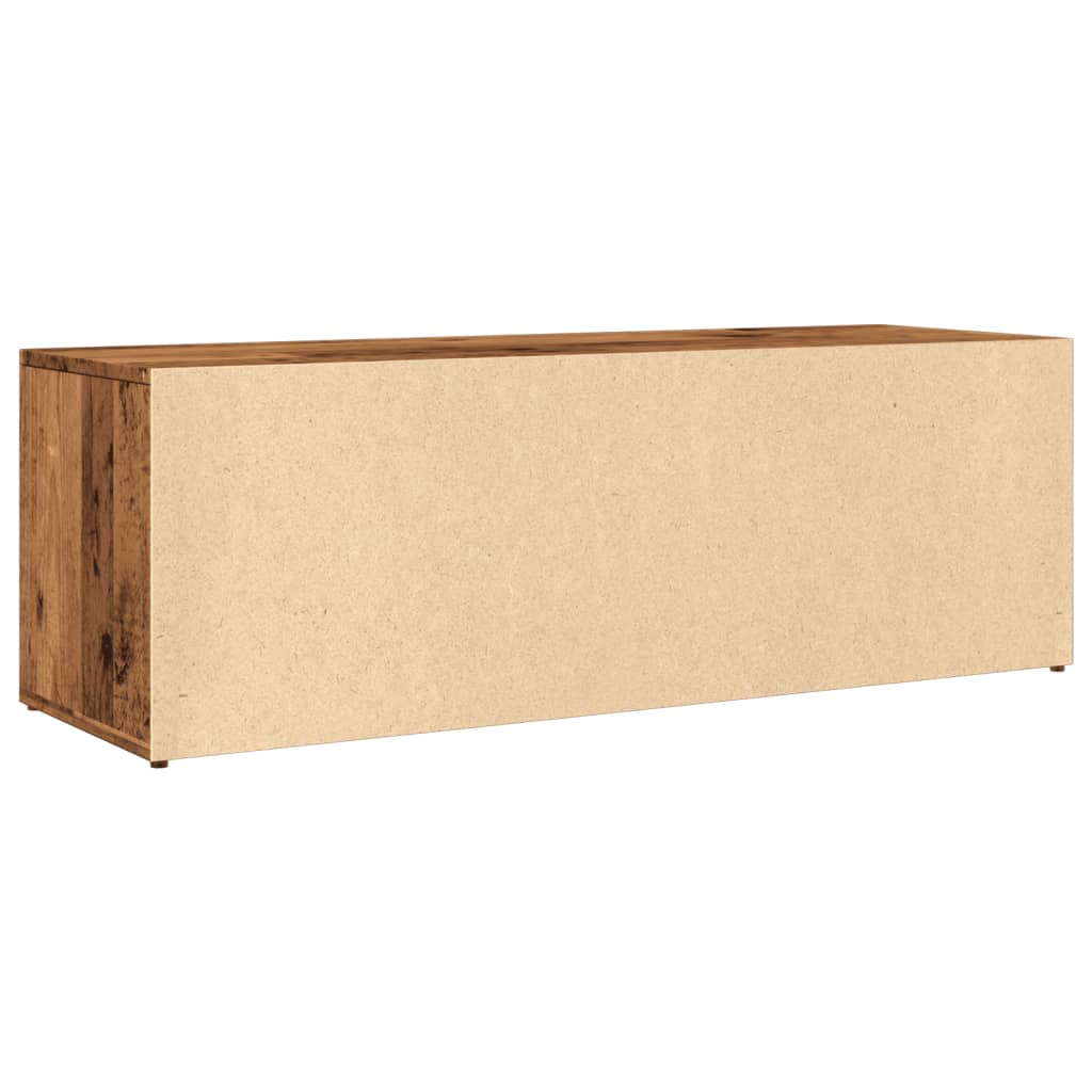 Zapatero de madera de ingeniería envejecida 105x35x35 cm
