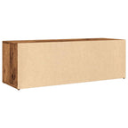 Zapatero de madera de ingeniería envejecida 105x35x35 cm