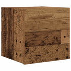 Mueble de pared para TV madera envejecida 30,5x30x30 cm