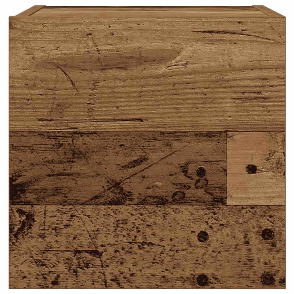 Mueble de pared para TV madera envejecida 30,5x30x30 cm