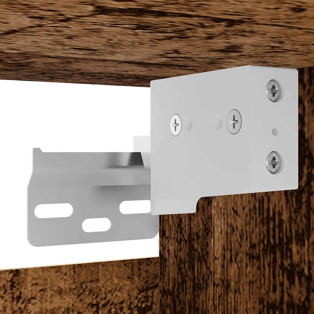 Mueble de pared para TV madera envejecida 30,5x30x30 cm