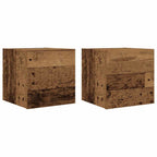 Muebles de pared para TV 2 uds madera envejecida 30,5x30x30 cm