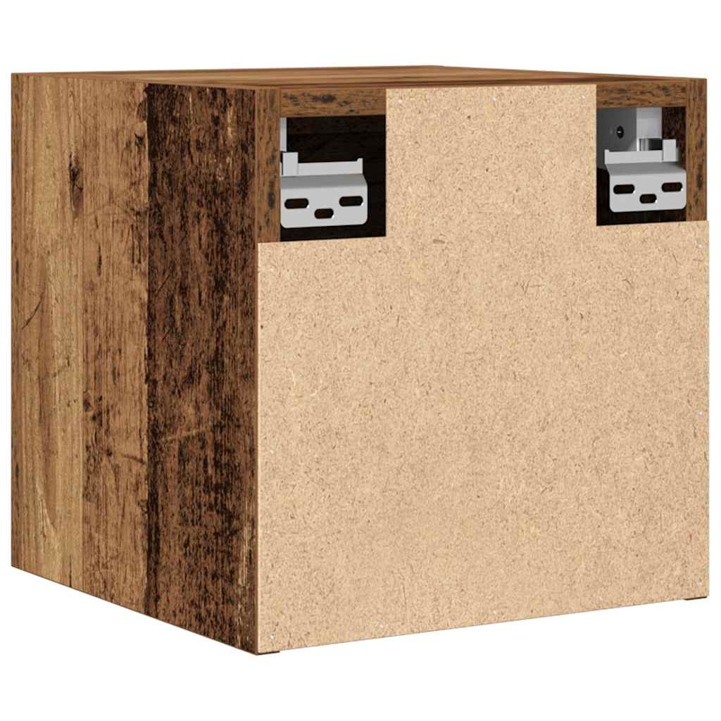 Muebles de pared para TV 2 uds madera envejecida 30,5x30x30 cm