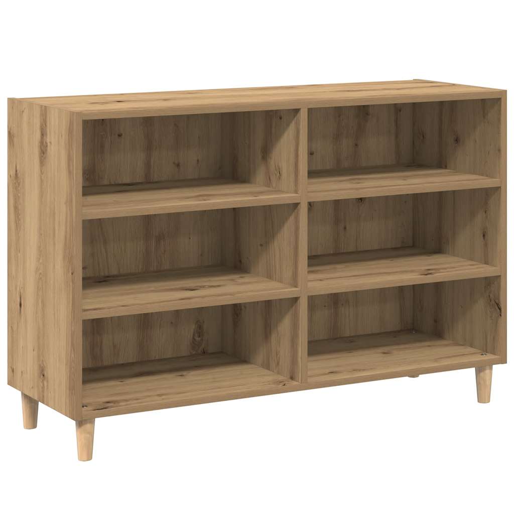 Aparador de madera de ingeniería roble artisan 103,5x35x70 cm