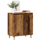 Aparador alto roble ahumado 29,5x34x119,5 cm Madera ingeniería