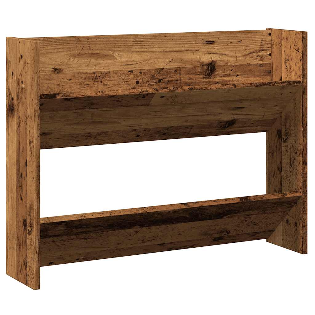 Zapatero de pared madera de ingeniería envejecida 80x18x60 cm