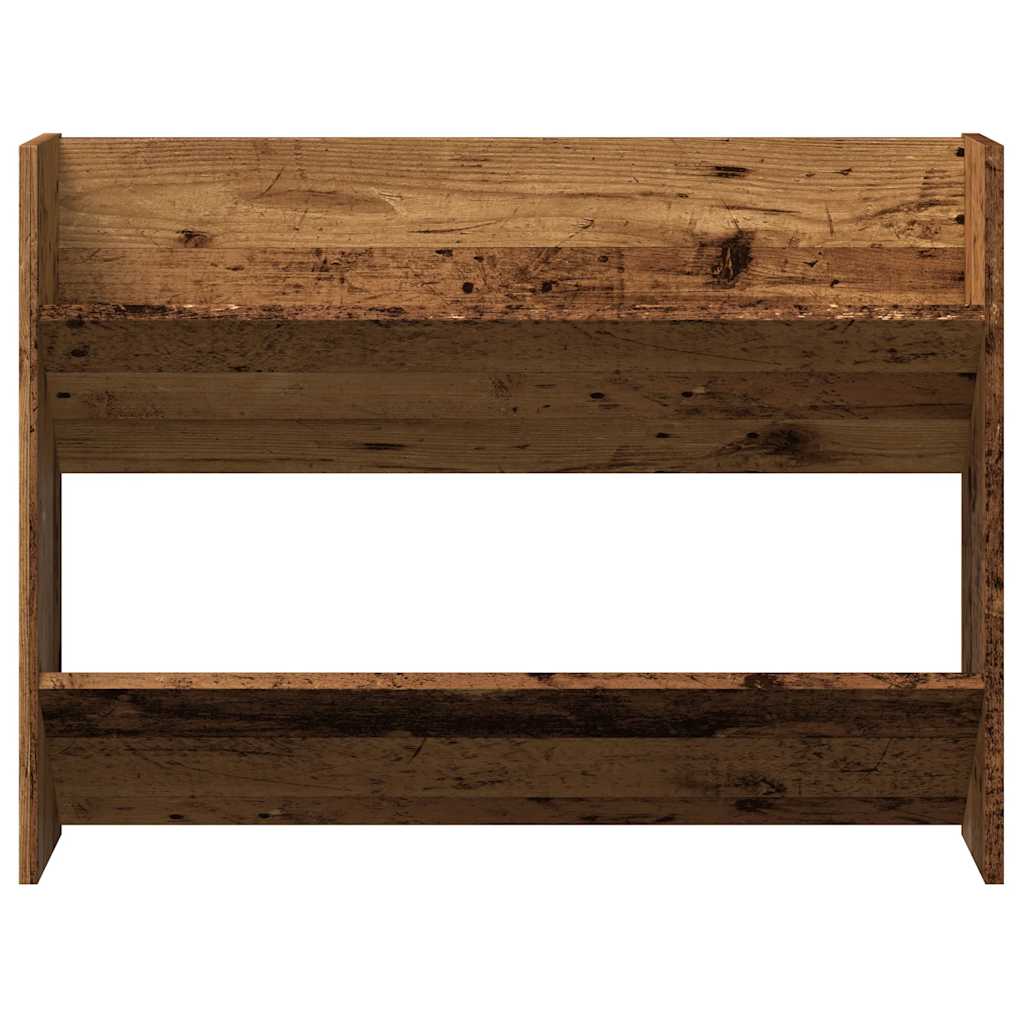 Zapatero de pared madera de ingeniería envejecida 80x18x60 cm