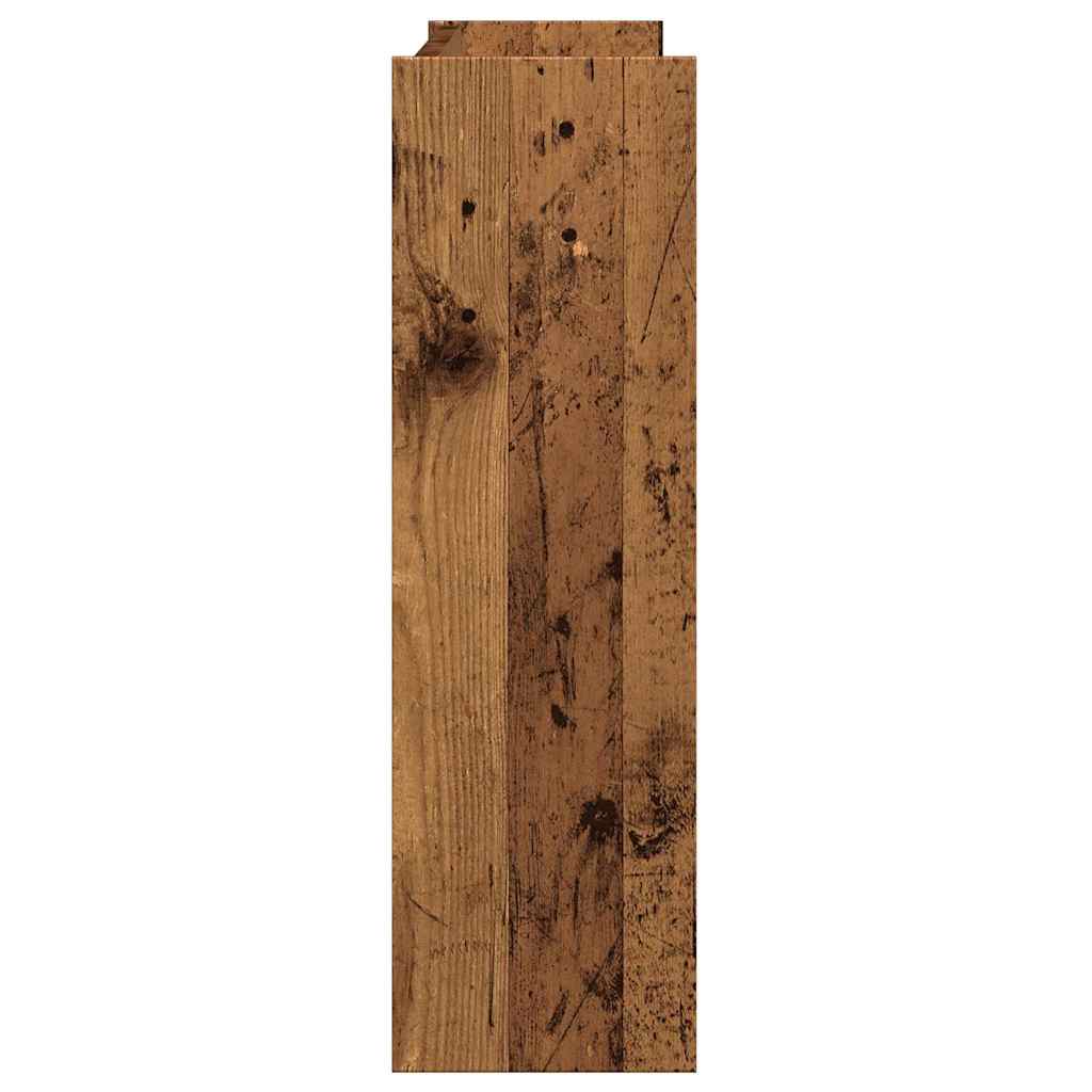 Zapatero de pared madera de ingeniería envejecida 80x18x60 cm