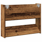 Zapatero de pared madera de ingeniería envejecida 80x18x60 cm