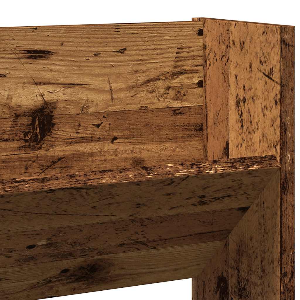 Zapatero de pared madera de ingeniería envejecida 80x18x60 cm