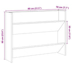 Zapatero de pared madera de ingeniería envejecida 80x18x60 cm