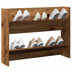 Zapatero de pared madera de ingeniería envejecida 80x18x60 cm