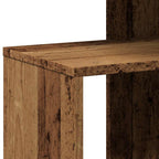 Mesa auxiliar de madera contrachapada envejecida 36x30x56 cm