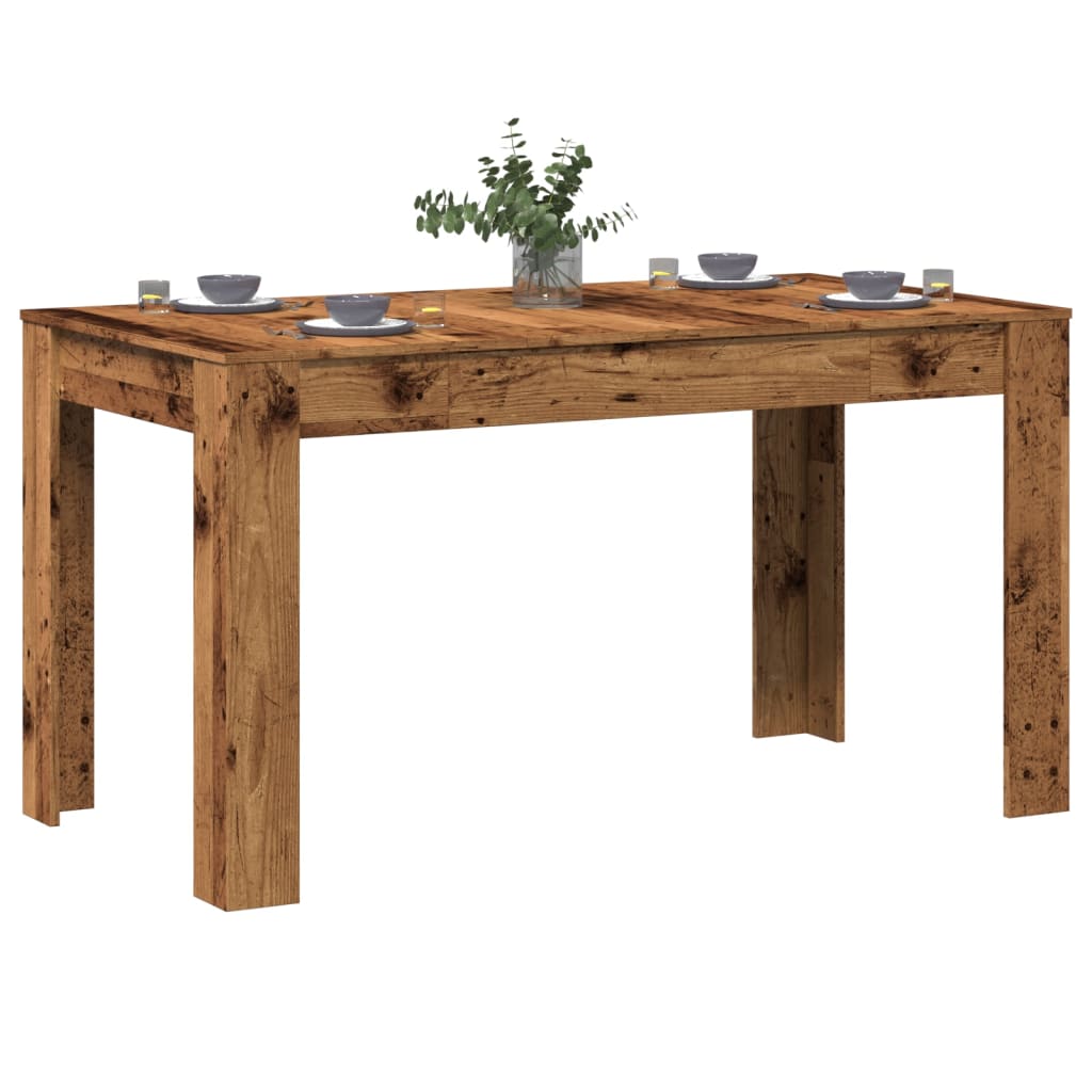 Mesa de comedor de aglomerado madera envejecida 180x90x76 cm
