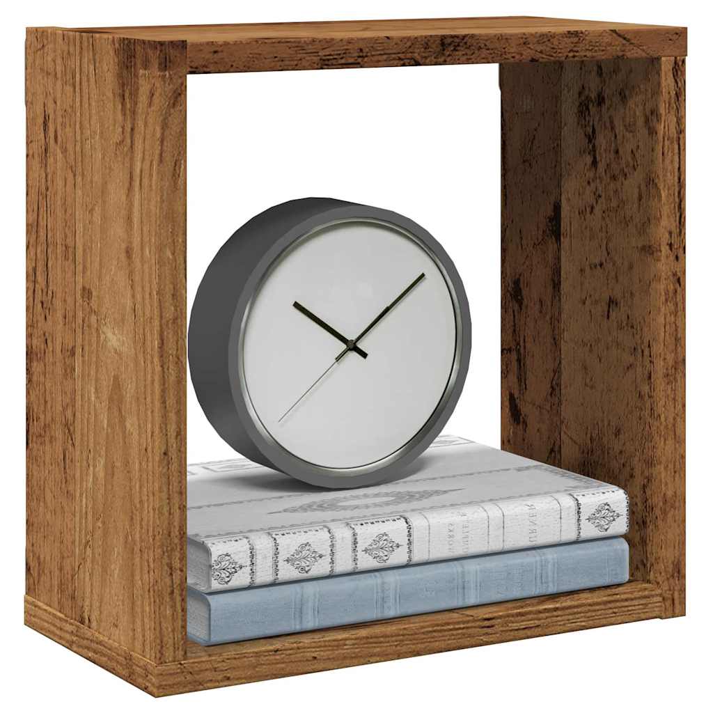 Estantes cúbicos de pared 2 uds madera gris Sonoma 60x15x23 cm