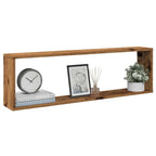 Estantes cúbicos de pared 2 uds madera gris Sonoma 60x15x23 cm