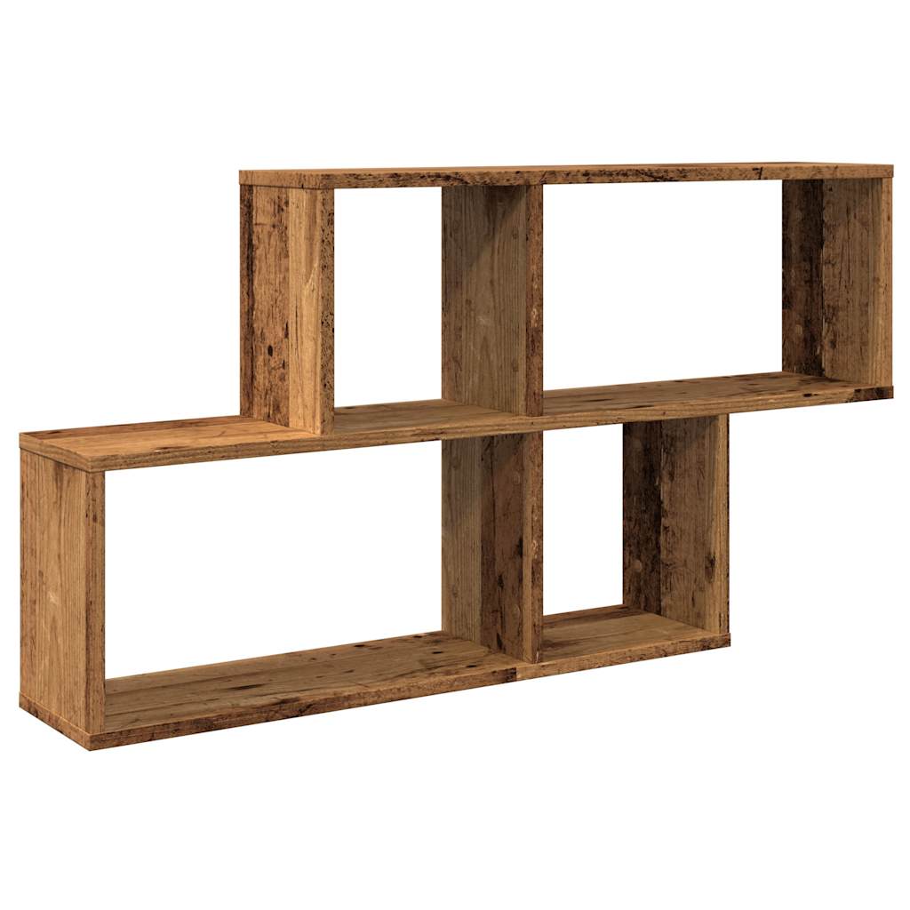 Estante de pared madera de ingeniería envejecida 100x18x53 cm