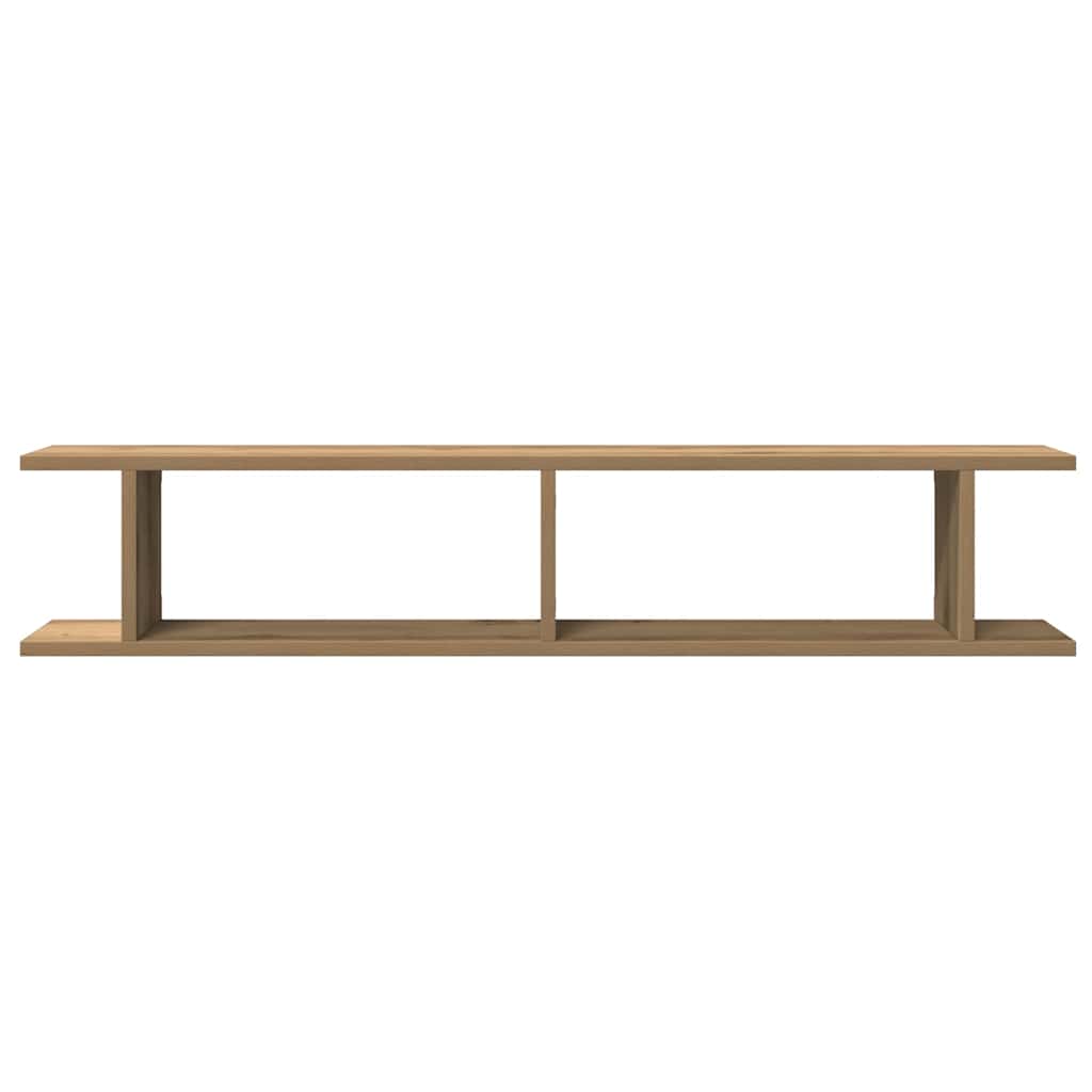 Estante pared 2uds madera ingeniería roble artisian 105x18x20cm