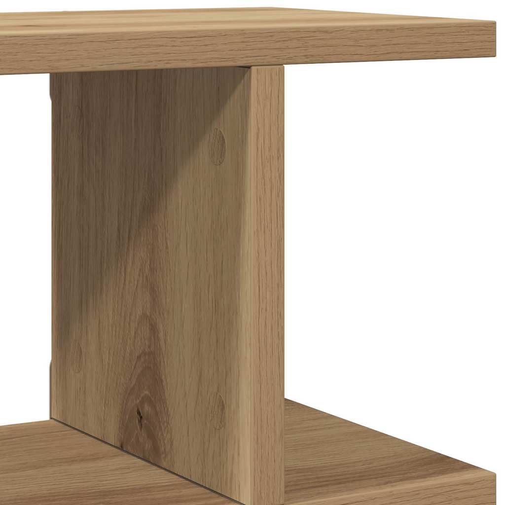 Estante pared 2uds madera ingeniería roble artisian 105x18x20cm
