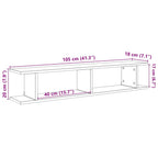 Estante pared 2uds madera ingeniería roble artisian 105x18x20cm