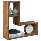 Estantes cúbicos de pared 2 uds madera gris Sonoma 60x15x23 cm