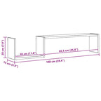 Estante de pared 2 uds madera ingeniería envejecida 100x15x20cm