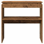 Mesa consola madera de ingeniería envejecida 80x30x80 cm