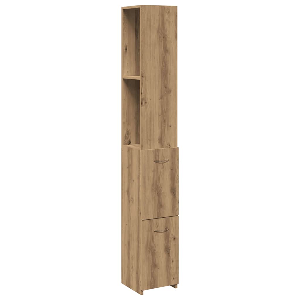 Armario de baño madera de ingeniería roble artisan 25x25x170 cm