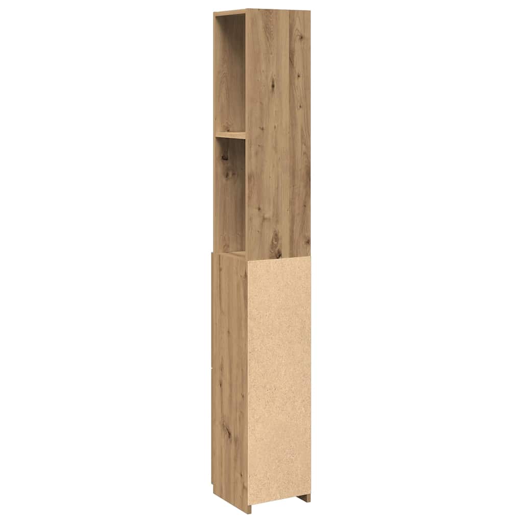 Armario de baño madera de ingeniería roble artisan 25x25x170 cm