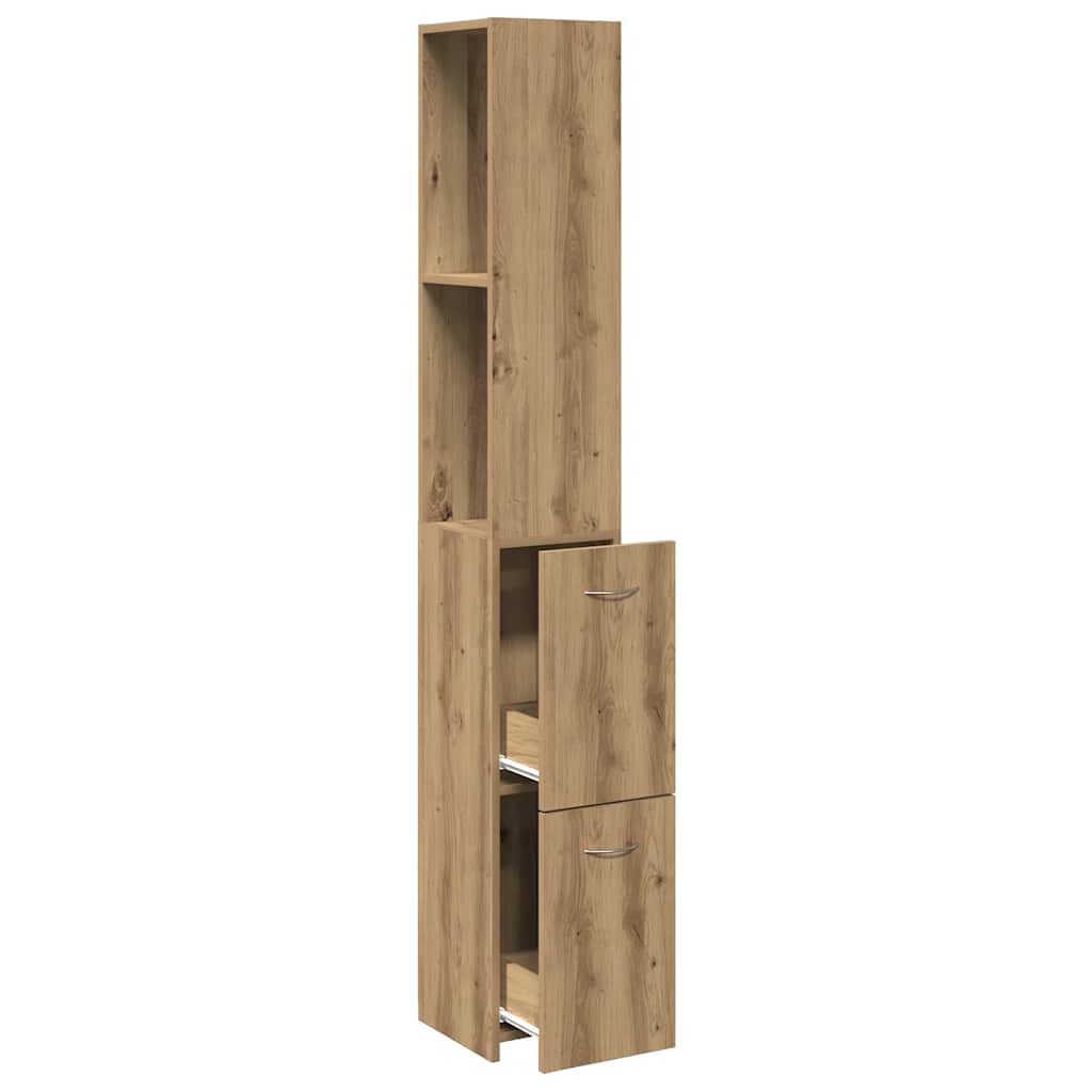 Armario de baño madera de ingeniería roble artisan 25x25x170 cm