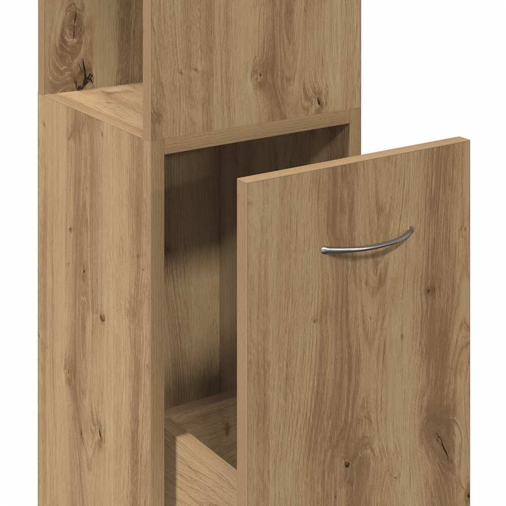 Armario de baño madera de ingeniería roble artisan 25x25x170 cm